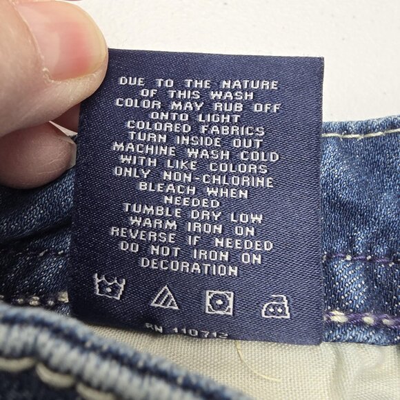 Vigoss Jeans Womens 6 L32 Blue Boot Cut Heritage Fit Embellished Pockets Stretch - Picture 11 of 14